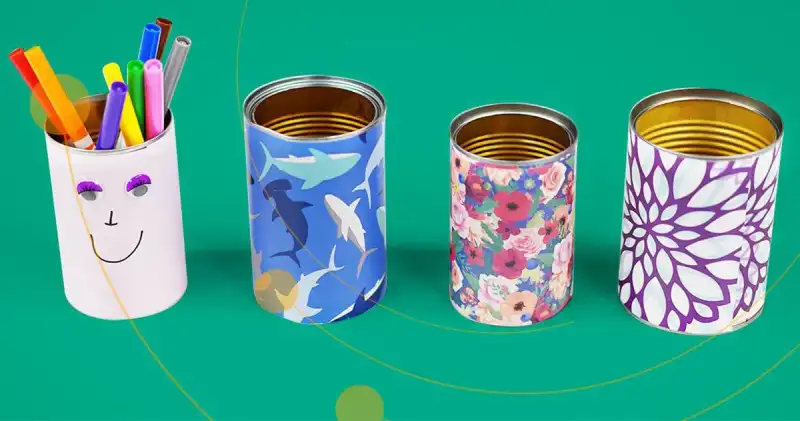 جاقلمی با قوطی کنسرو