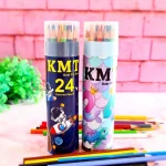 مداد رنگی 24 رنگ لوله ای KMT
