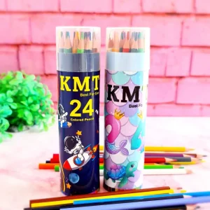 مداد رنگی 24 رنگ لوله ای KMT