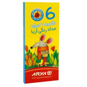 مداد رنگی 6 رنگ آریا